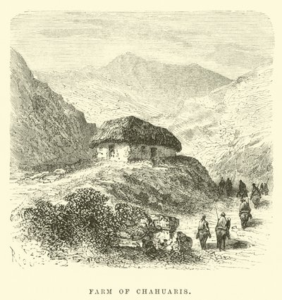 Boerderij van Chahuaris door Edouard Riou